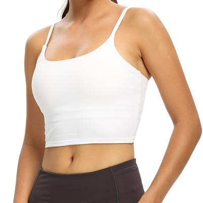  White Sports Yoga Bra For Women Running Workout 